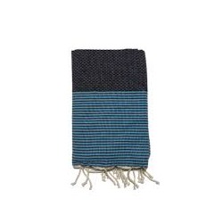 Fouta bleue et noire