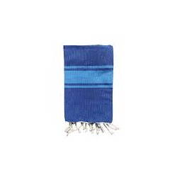 Fouta bandes larges bleue