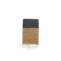 Fouta Noire et Jaune