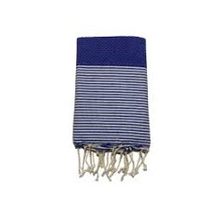 Fouta bleue et blanche