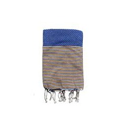 Fouta bleue et jaune